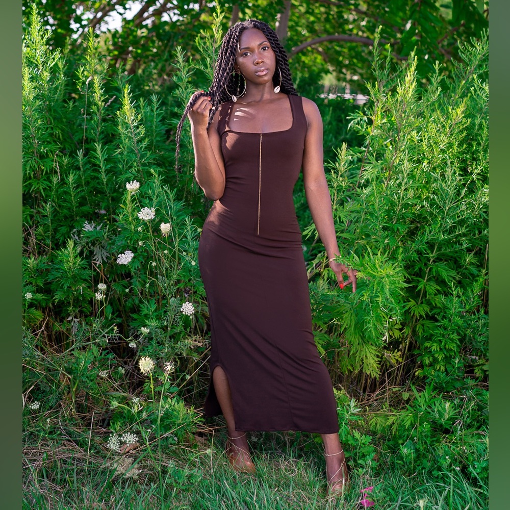 Brown Bodycon dress